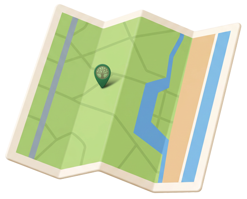 Mapa 3D da localização do Refúgio Imbassaí
